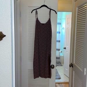 Brown sundress with white flowers